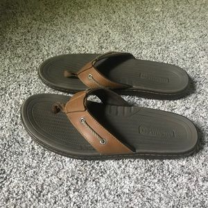 SPERRY Men’s Flip-Flops with Leather Straps